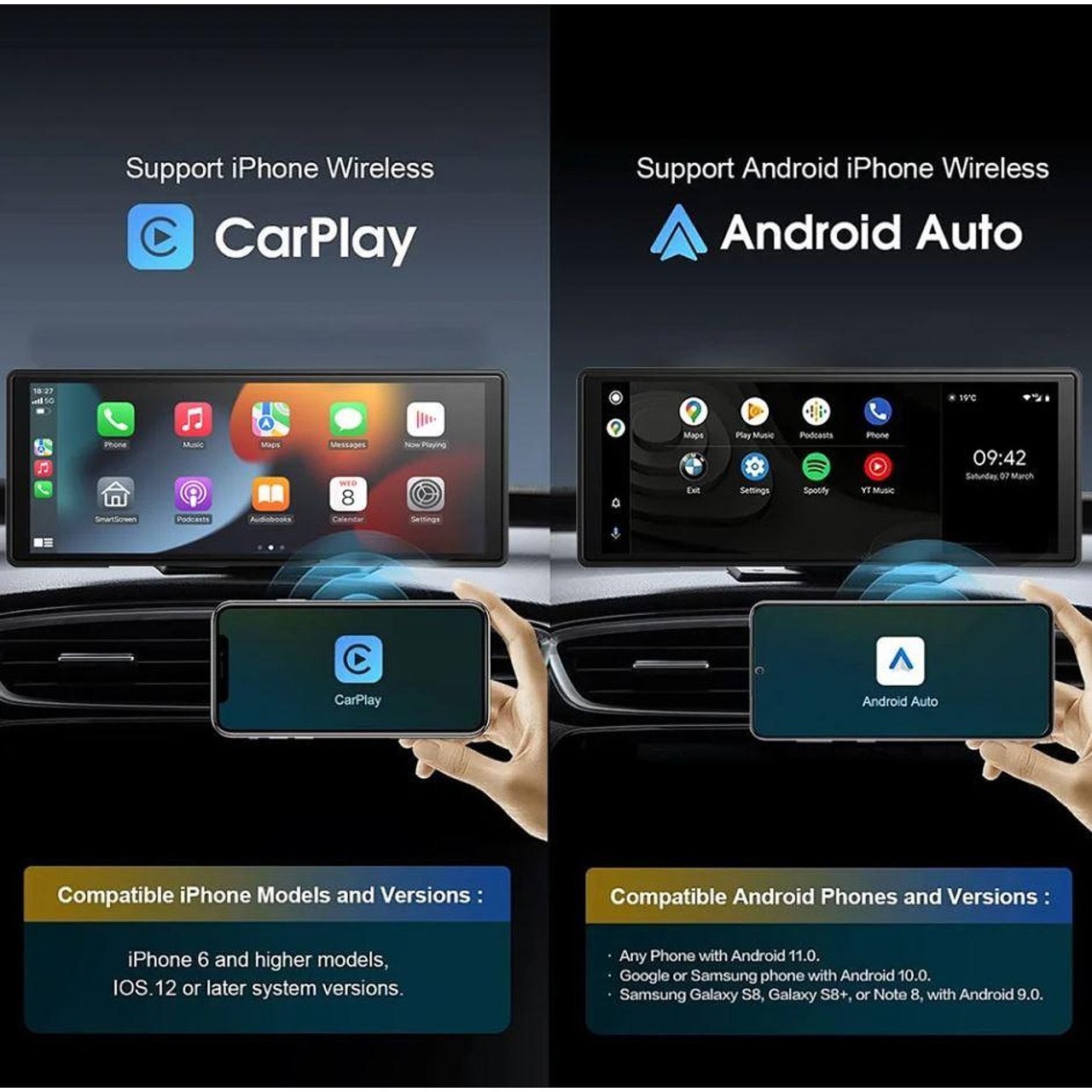 Мултимедия с две камери CarPlay/Android Auto 10.26 inch